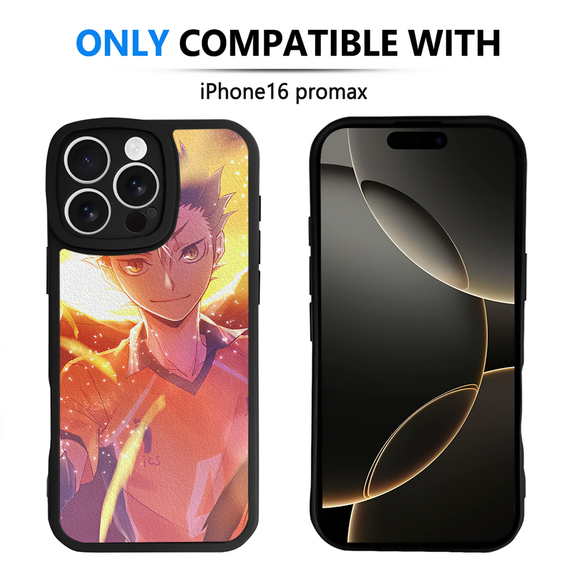 （画像用） ハイキュー!! Haikyu!! 【iPhone 16シリーズ対応】シリコンスマホケース（レザー調） 材質：シリコン